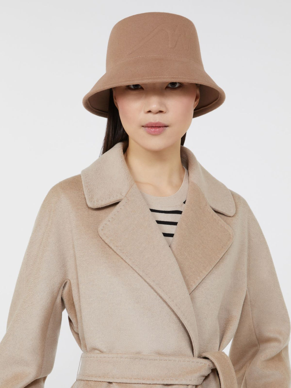 Wool felt bucket hat - Camel