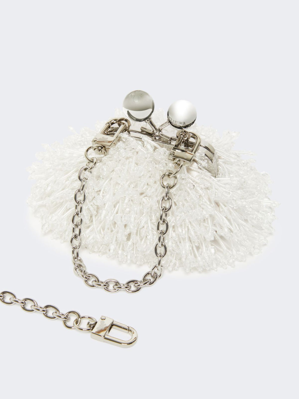 Satin and sequin Nano Pasticcino Bag - White