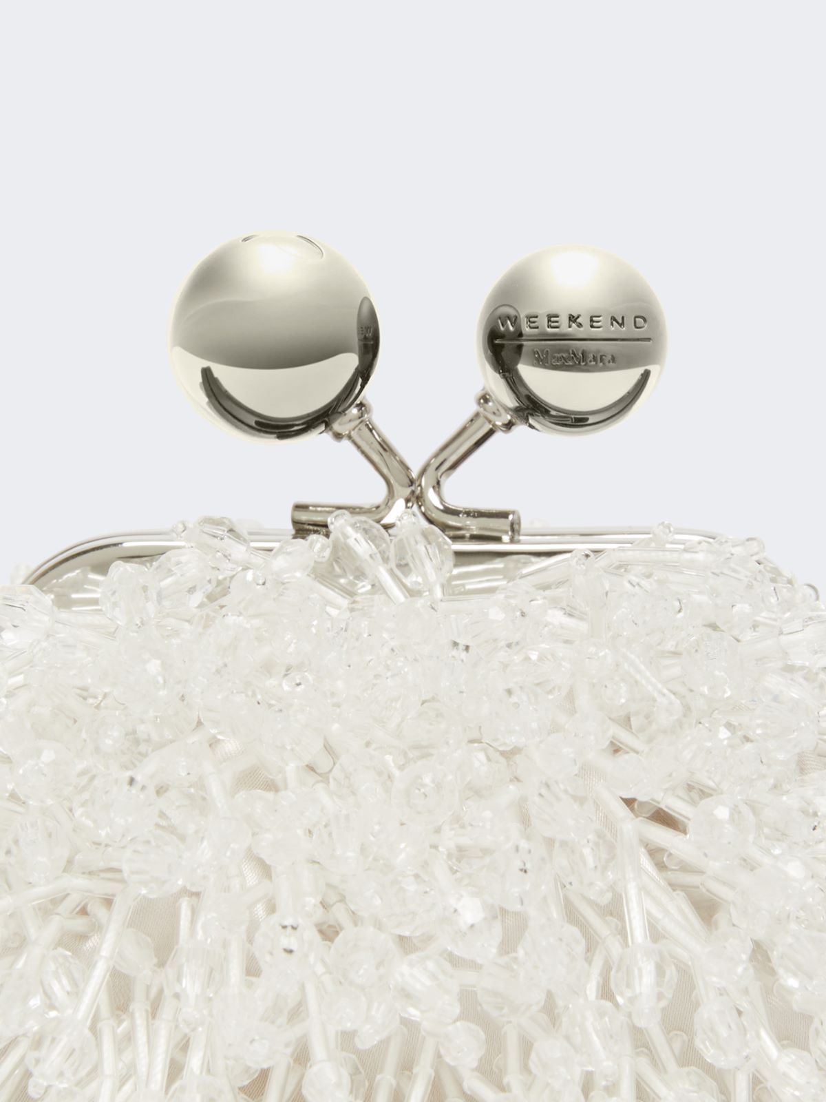 Satin and sequin Nano Pasticcino Bag - White