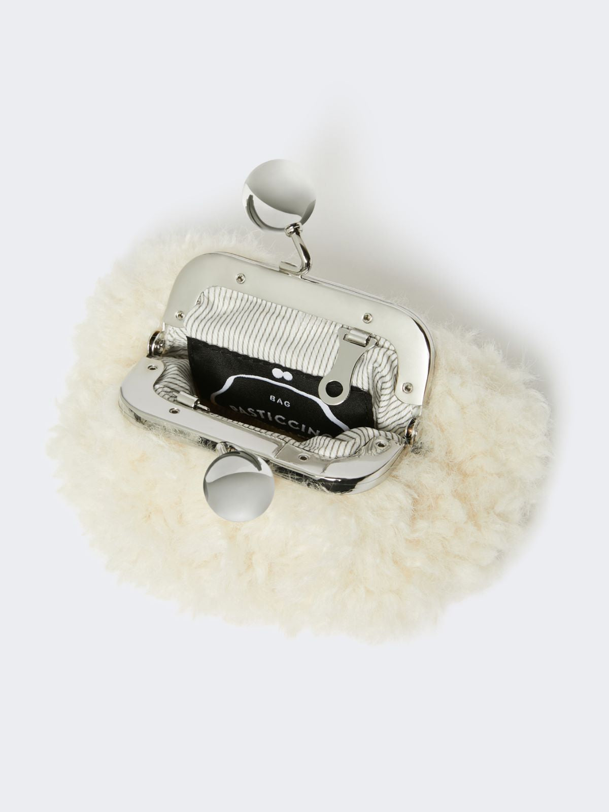 Mini Pasticcino Bag with a soft texture - Ivory