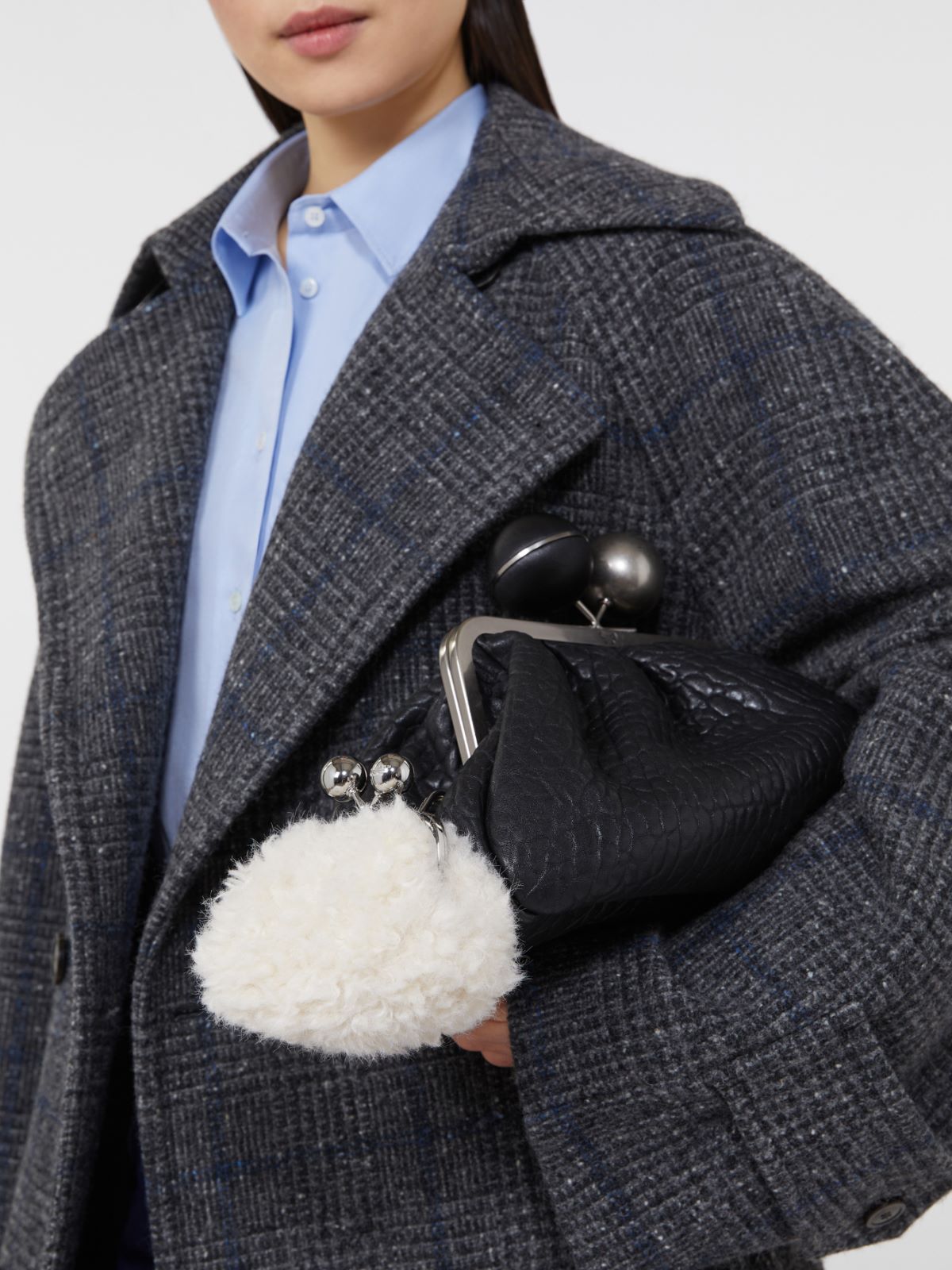 Mini Pasticcino Bag with a soft texture - Ivory