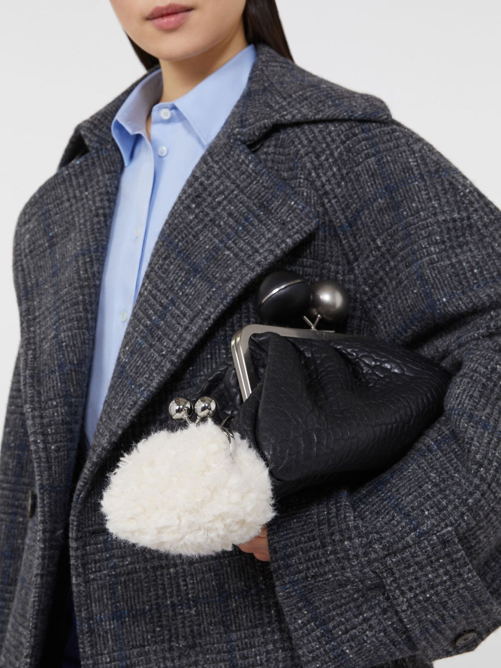 Mini Pasticcino Bag with a soft texture - Ivory