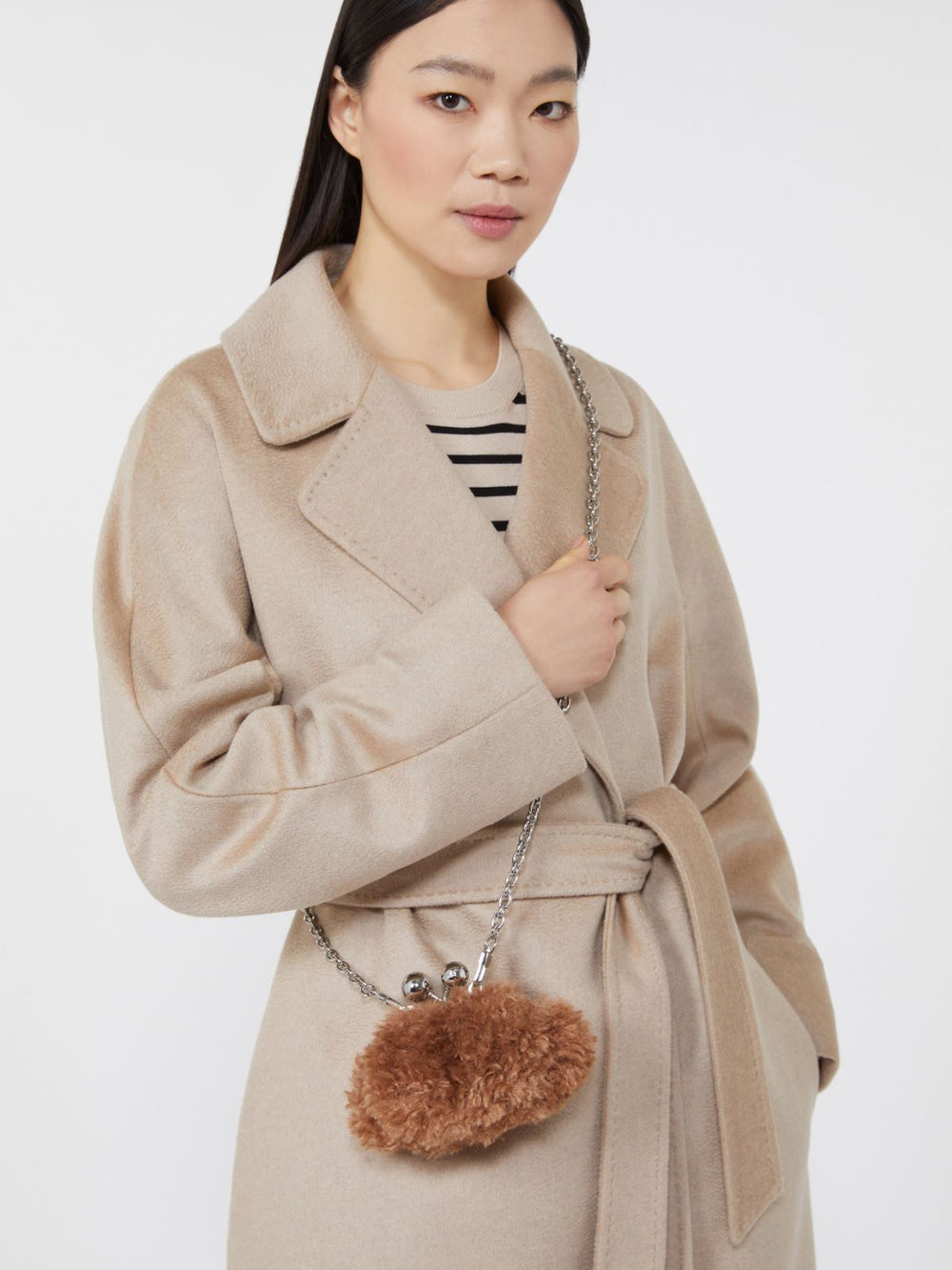 Mini Pasticcino Bag with a soft texture - Antique rose