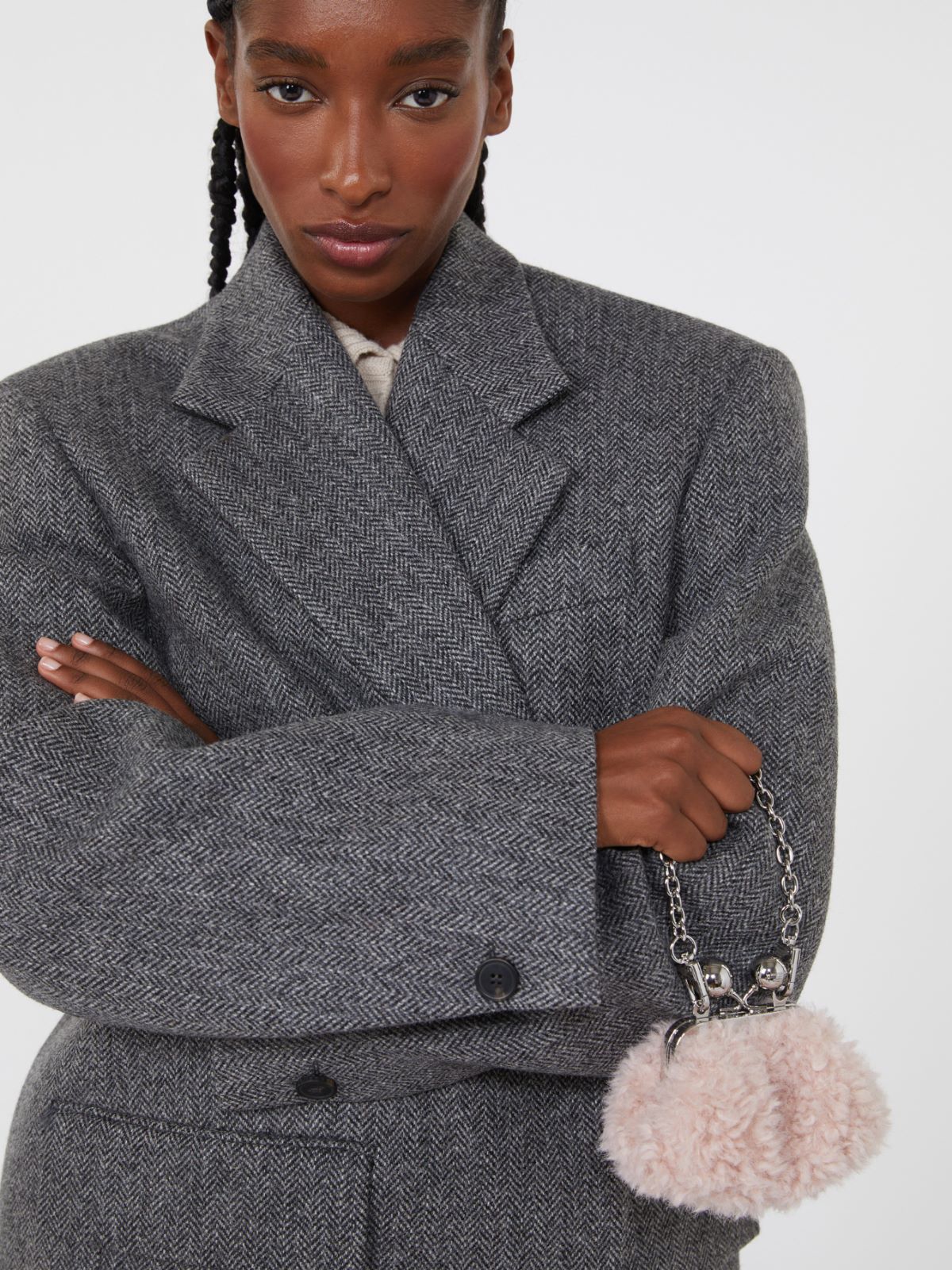 Mini Pasticcino Bag with a soft texture - Pink