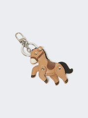 Leather keyring - Sand