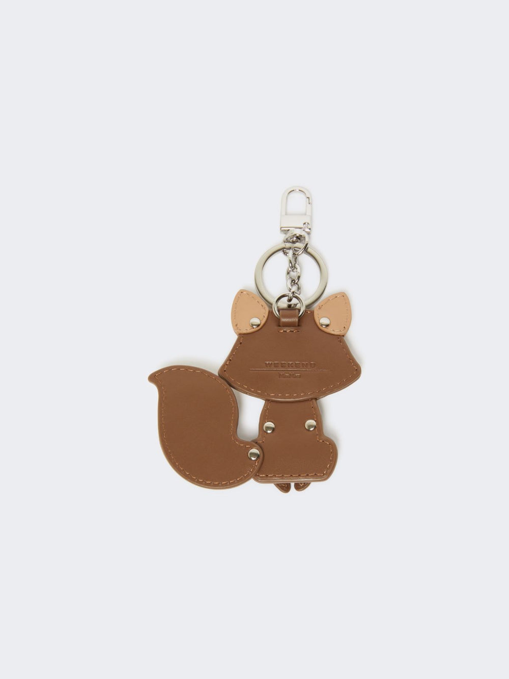 Leather keyring - Brown
