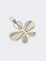 Leather keyring - Ivory