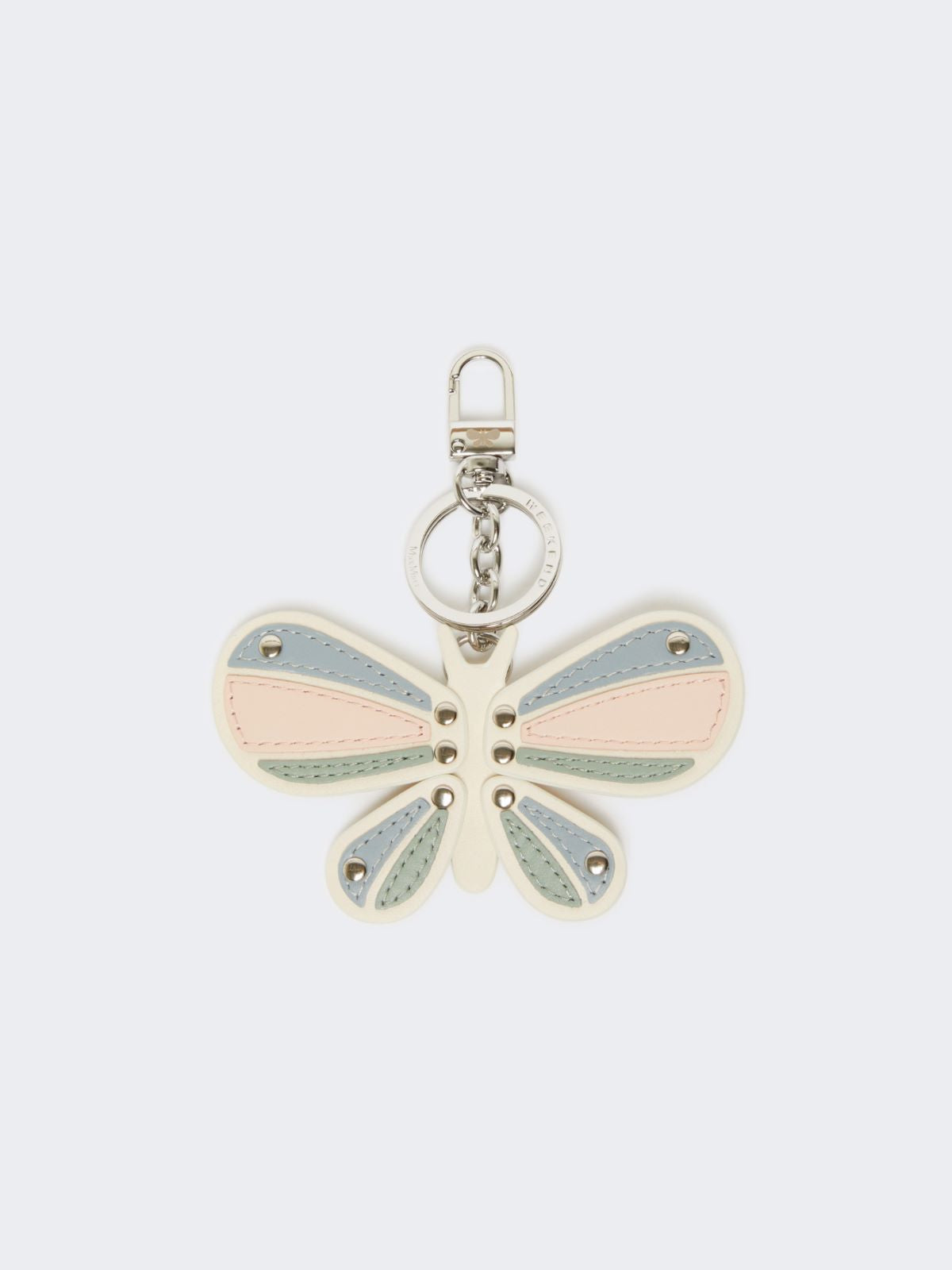 Leather keyring - Ivory