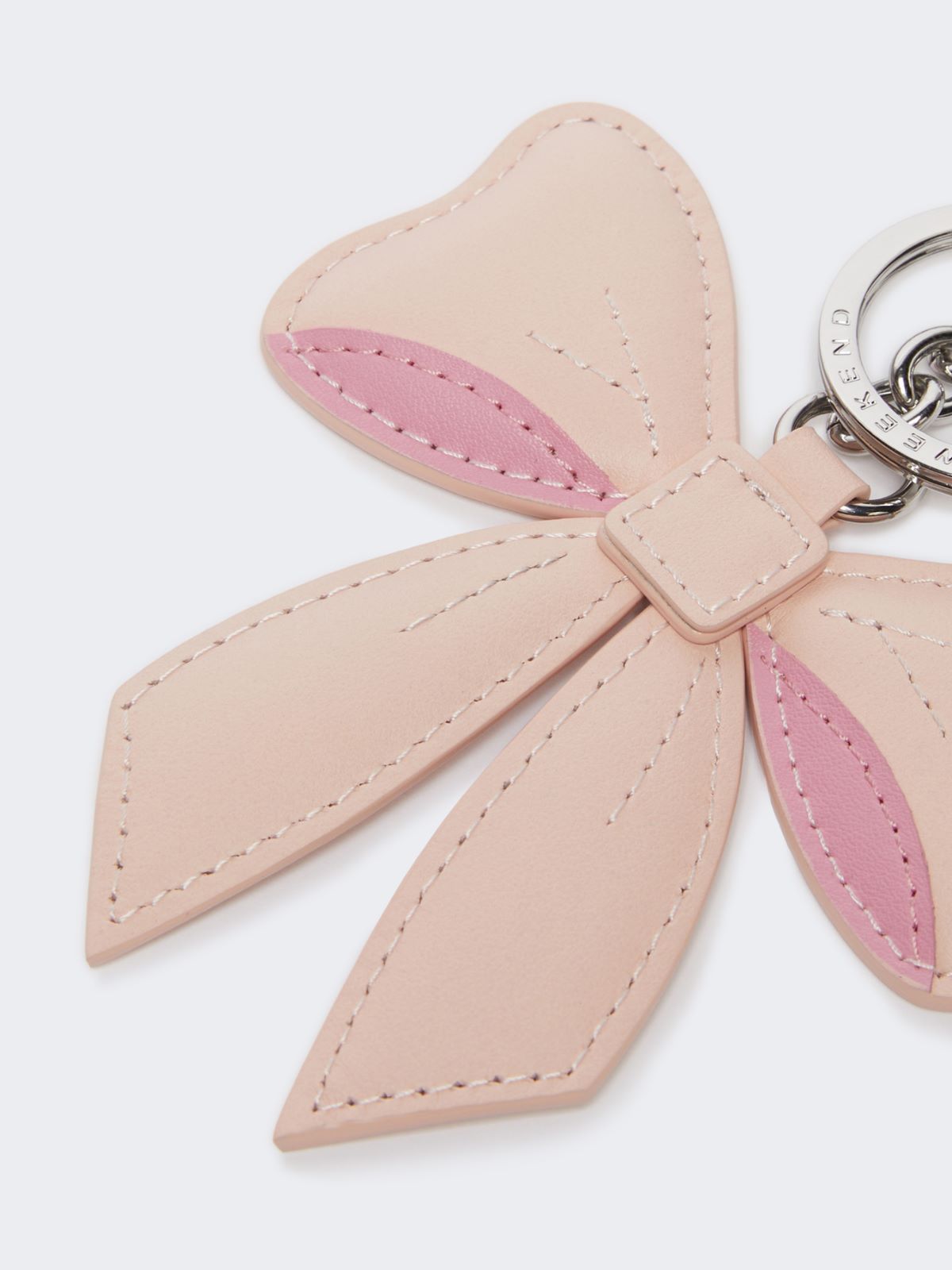 Leather keyring - Pink