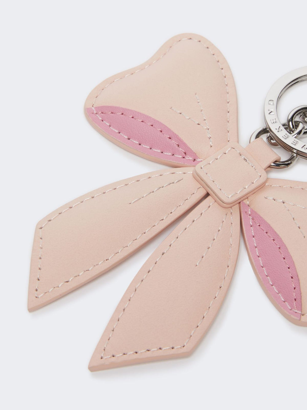 Leather keyring - Pink