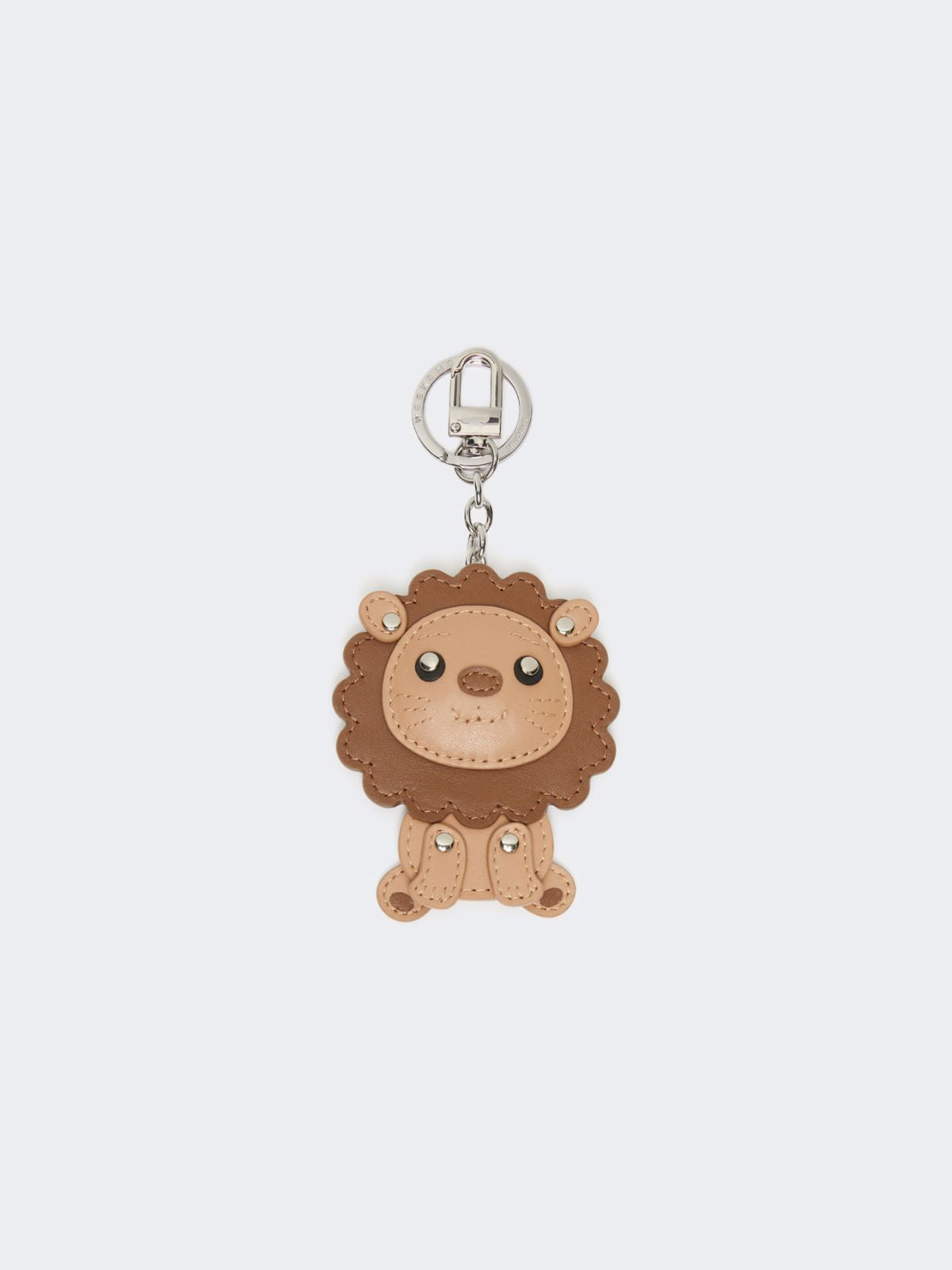 Leather keyring - Beige