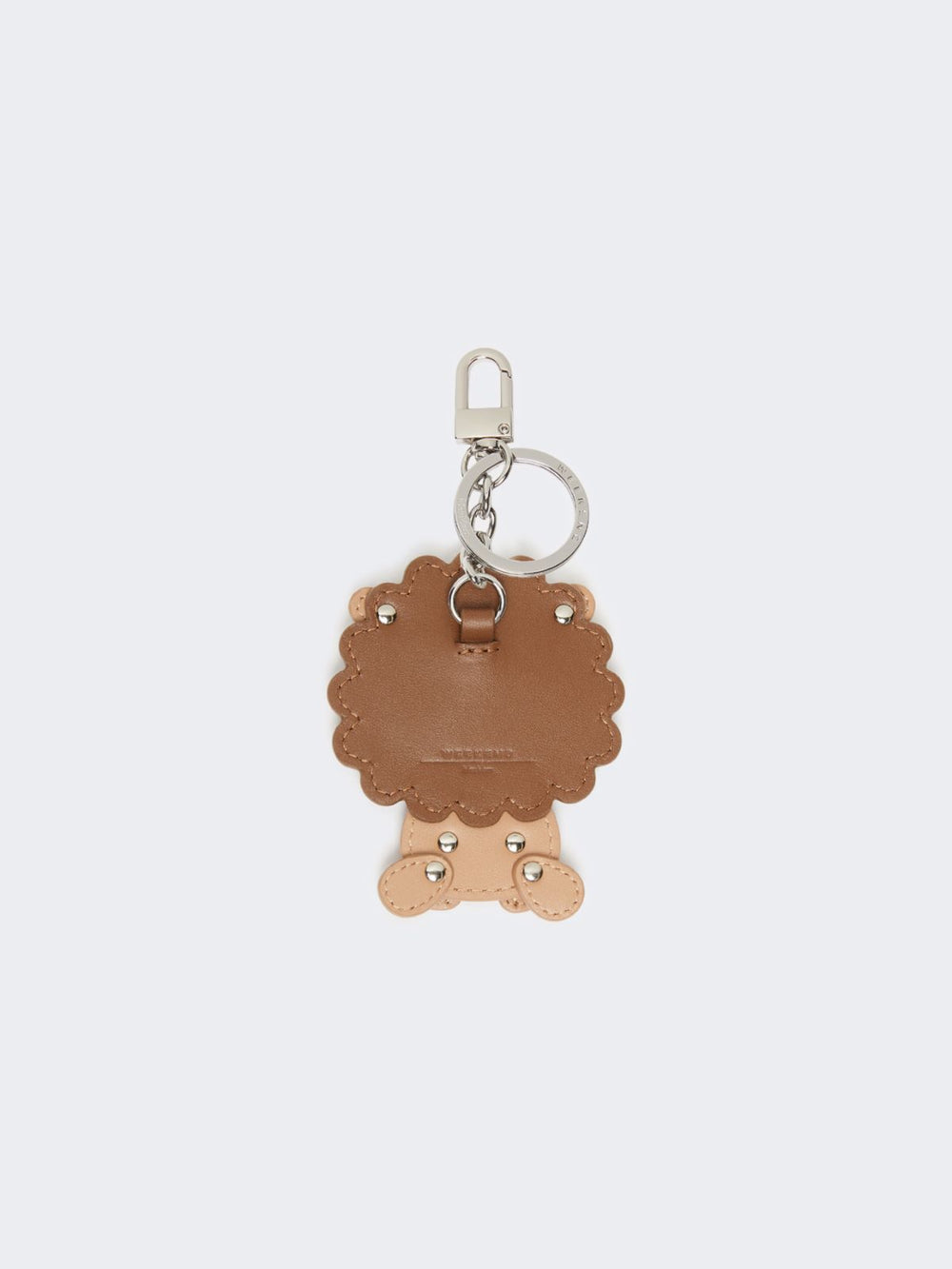 Leather keyring - Beige