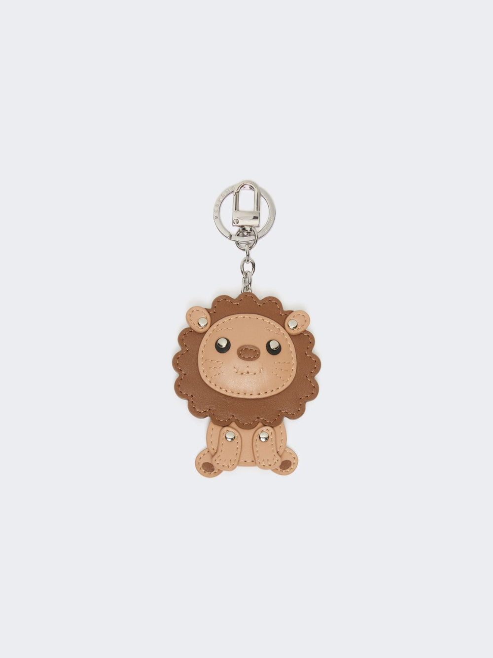 Leather keyring - Beige