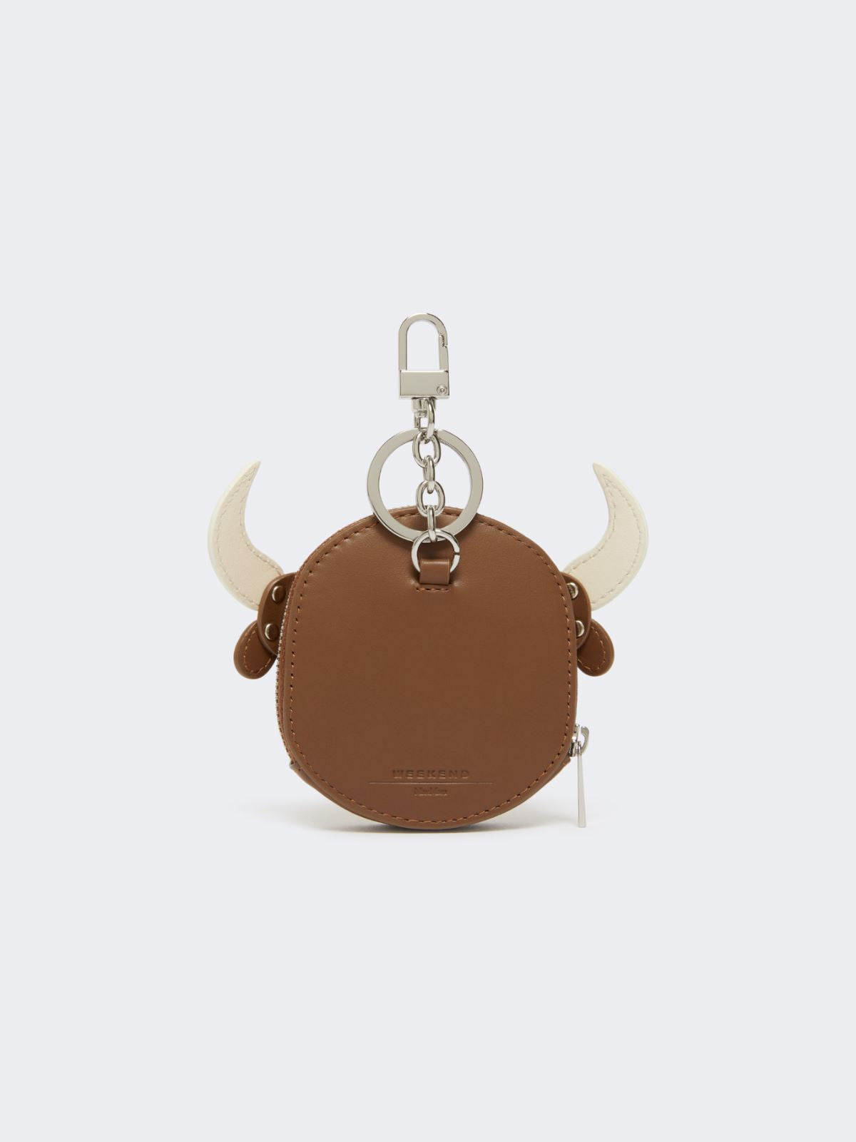 Leather keyring - Tobacco