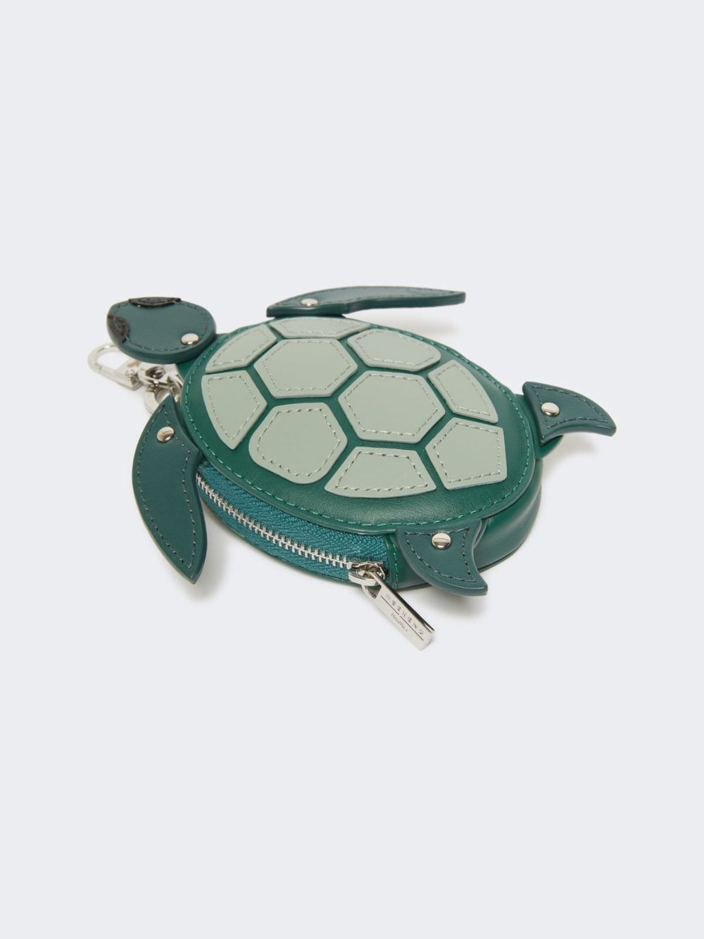 Leather keyring - Green