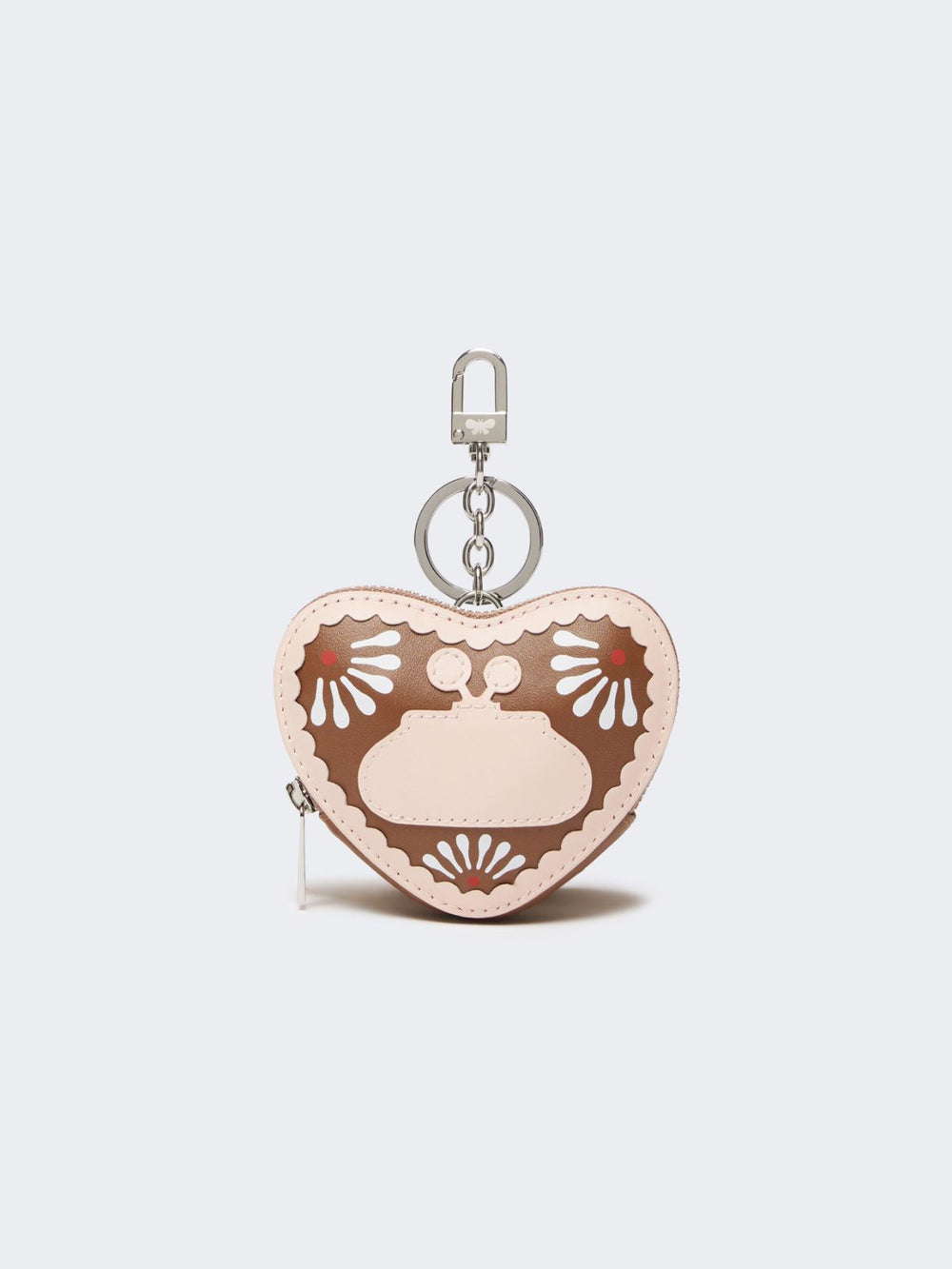 Leather keyring - Cocoa