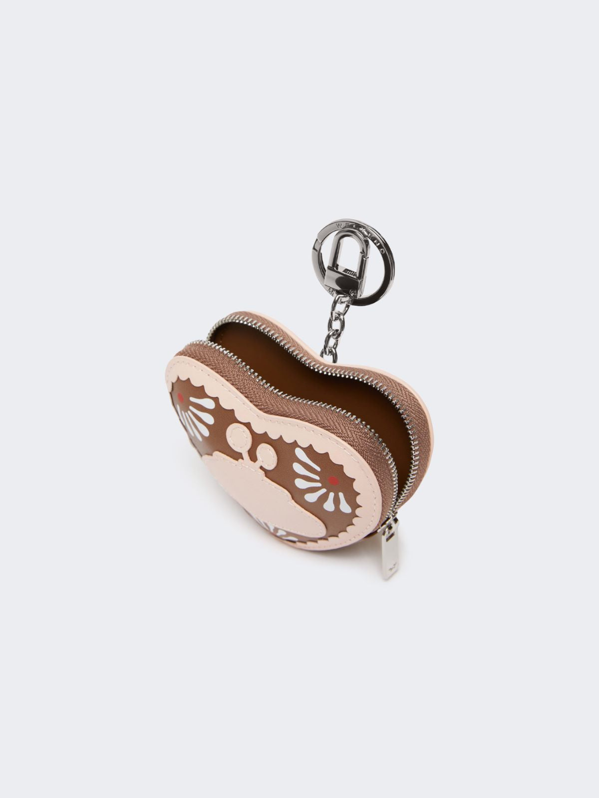 Leather keyring - Cocoa