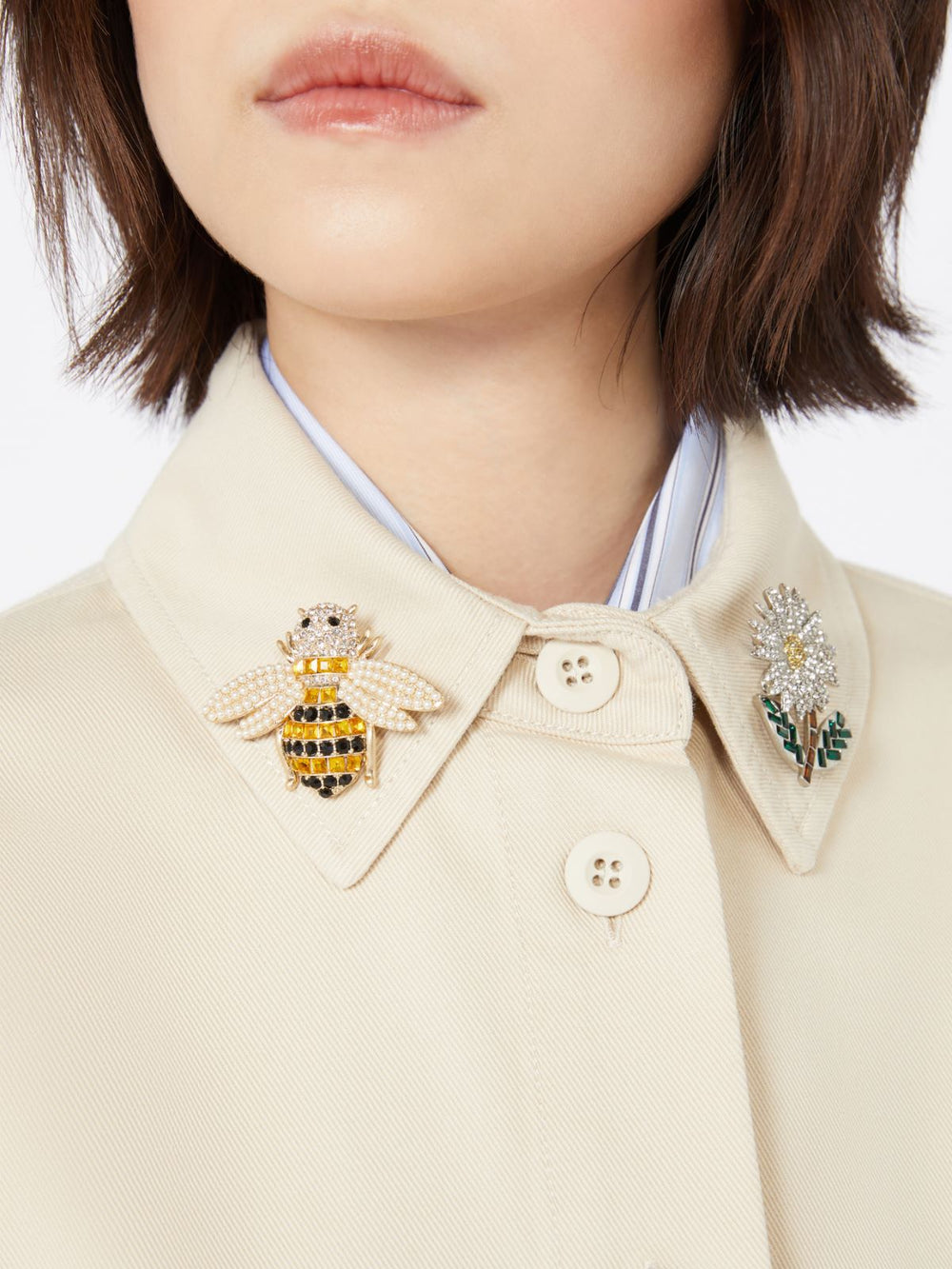 Glass brooch - Black