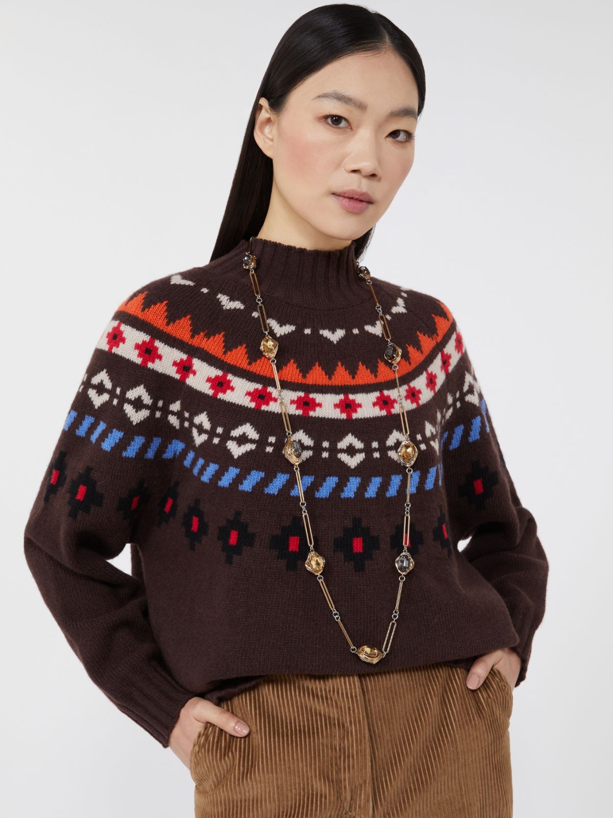 Plated metal necklace - Gold