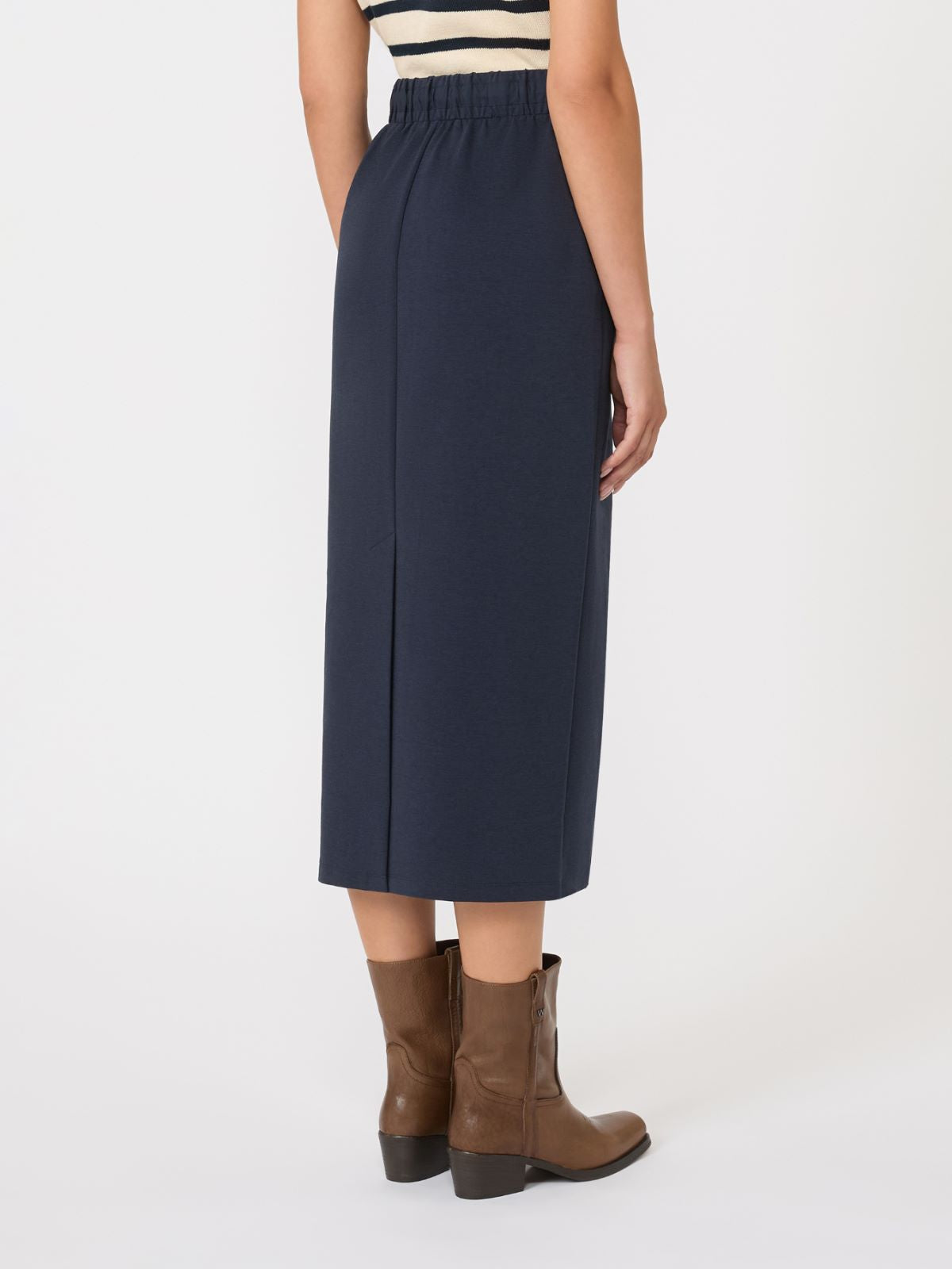 Milano-knit jersey skirt - Navy