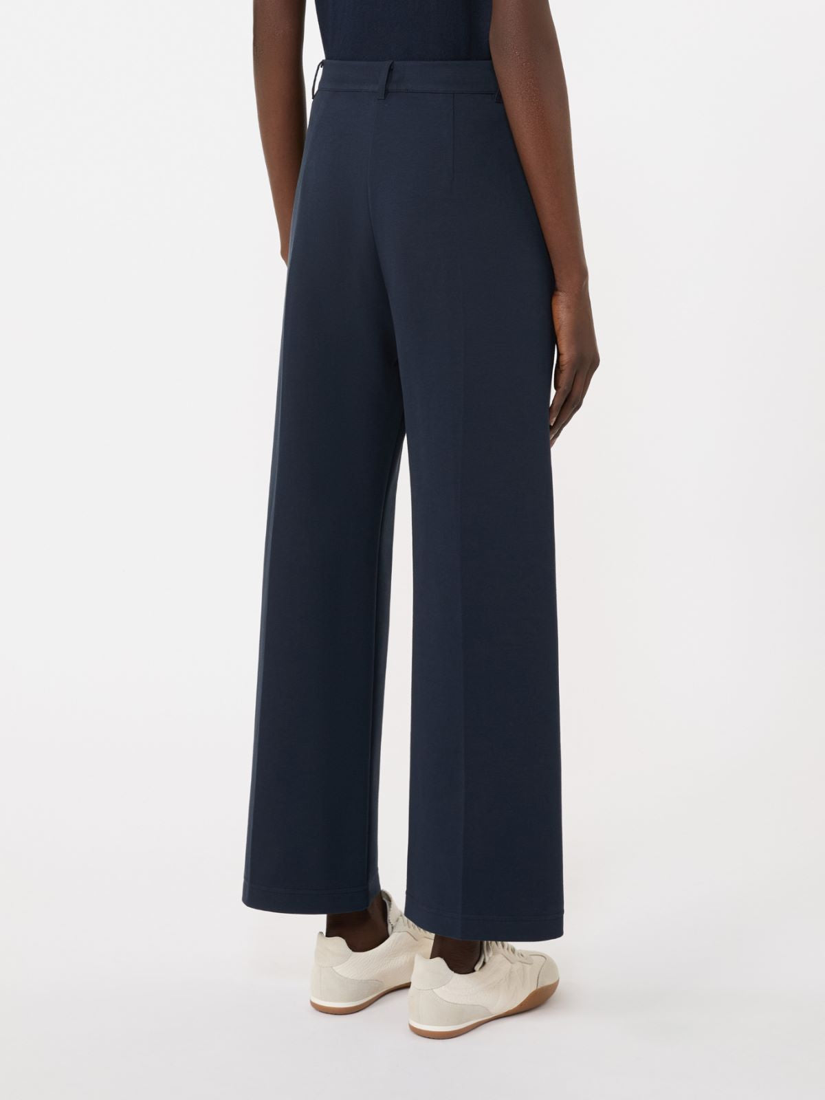 Double-faced jersey trousers - Navy
