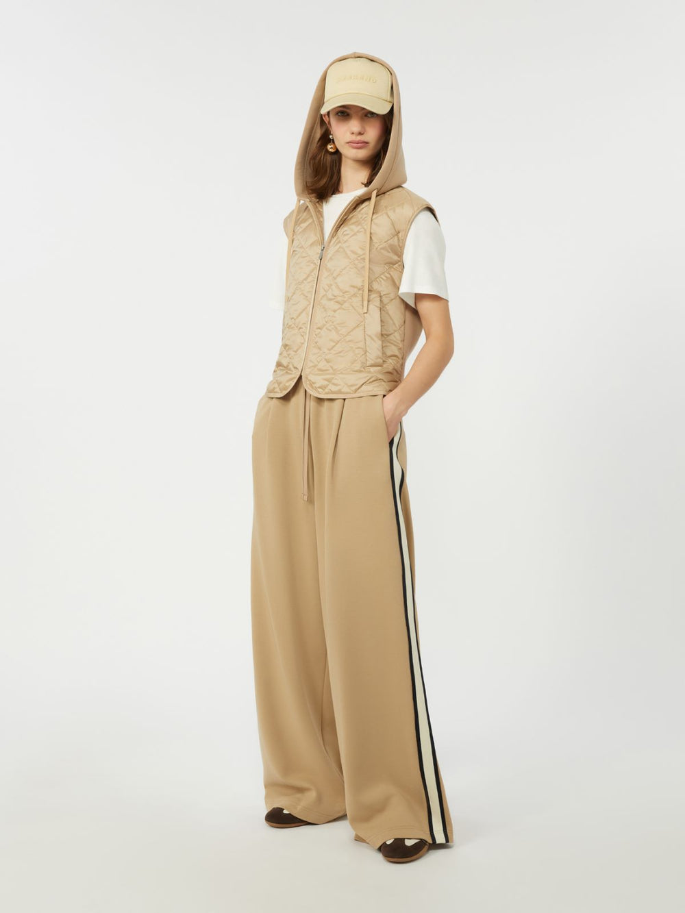 Cotton jersey trousers - Hazelnut brown