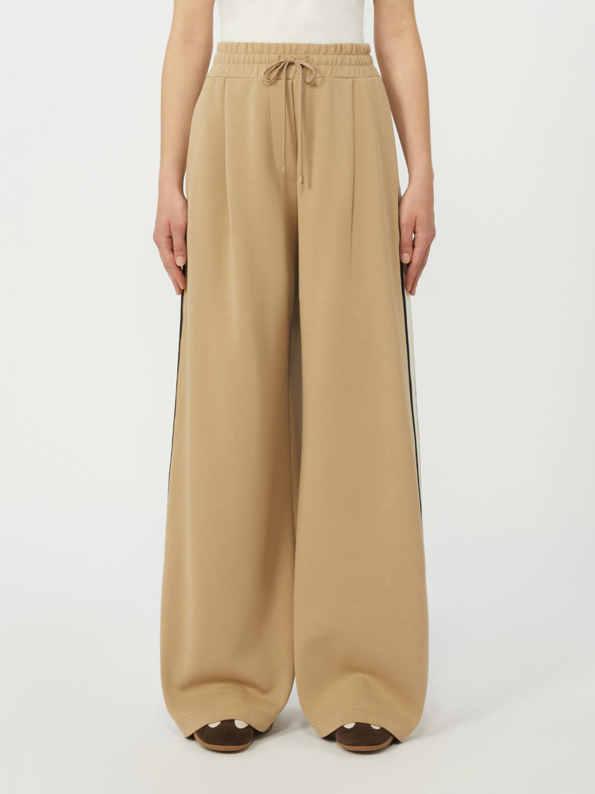 Cotton jersey trousers - Hazelnut brown
