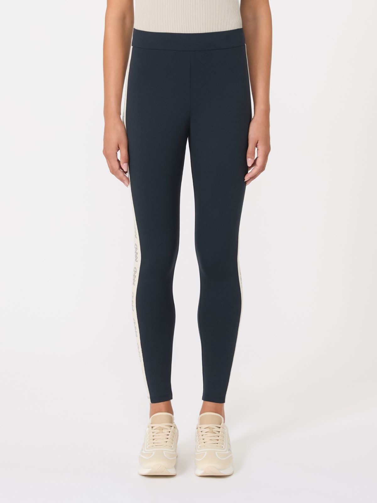 Technical jersey leggings - Navy