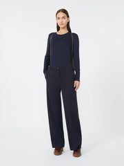 Stretch jersey basic T-shirt - Navy