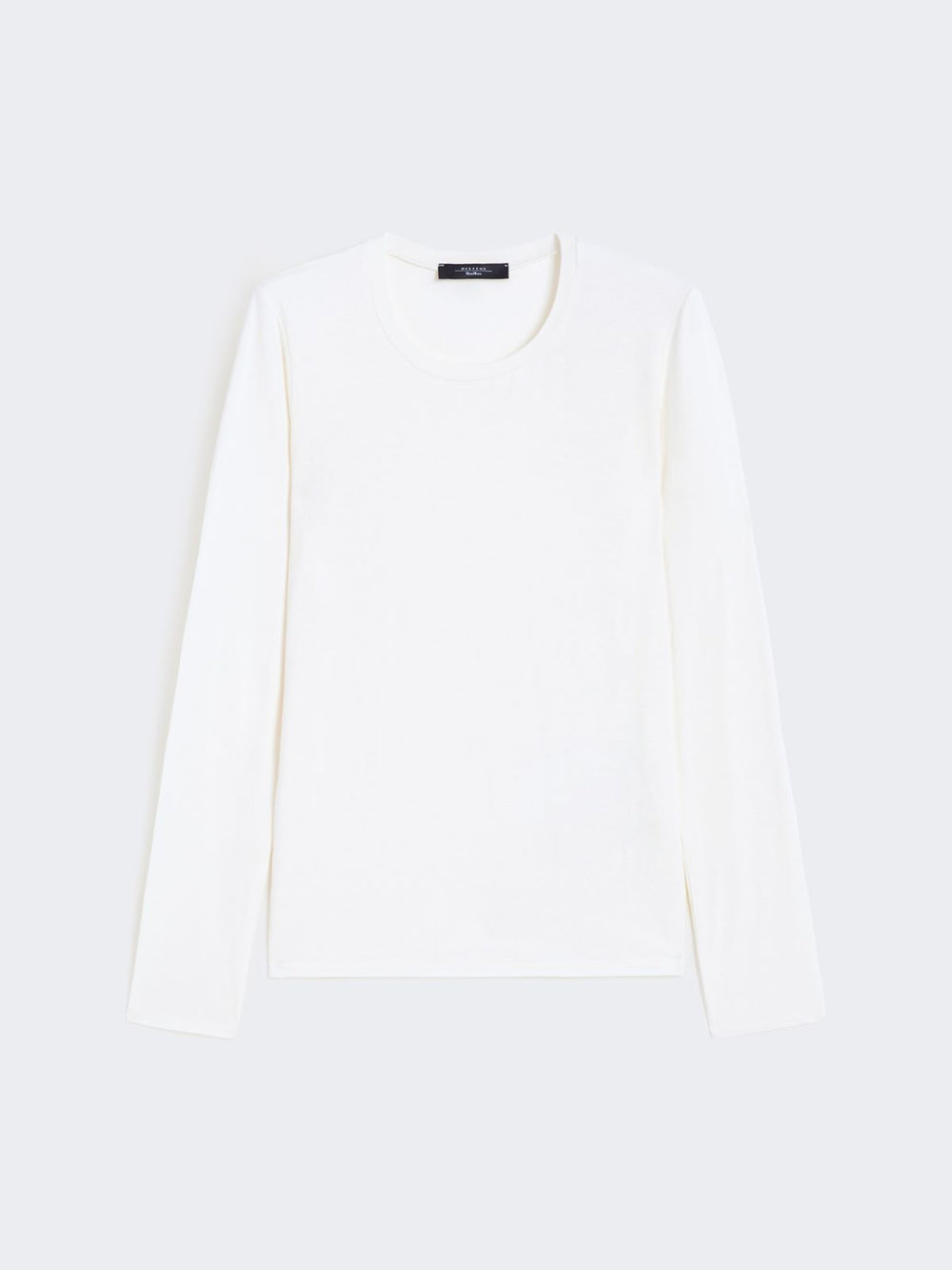 Stretch jersey basic T-shirt - Ecru