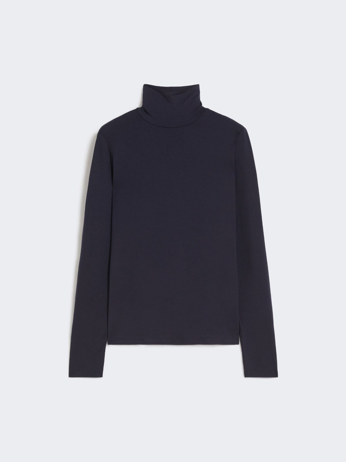 Stretch viscose turtleneck - Navy