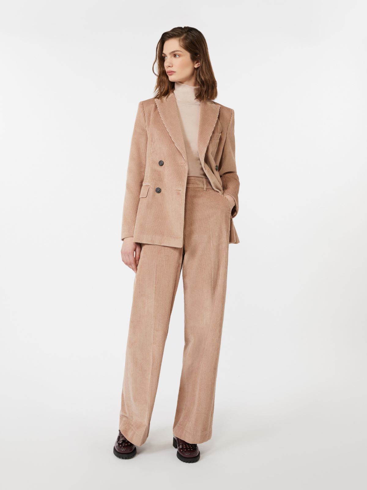 Wool and silk gauze turtleneck - Beige
