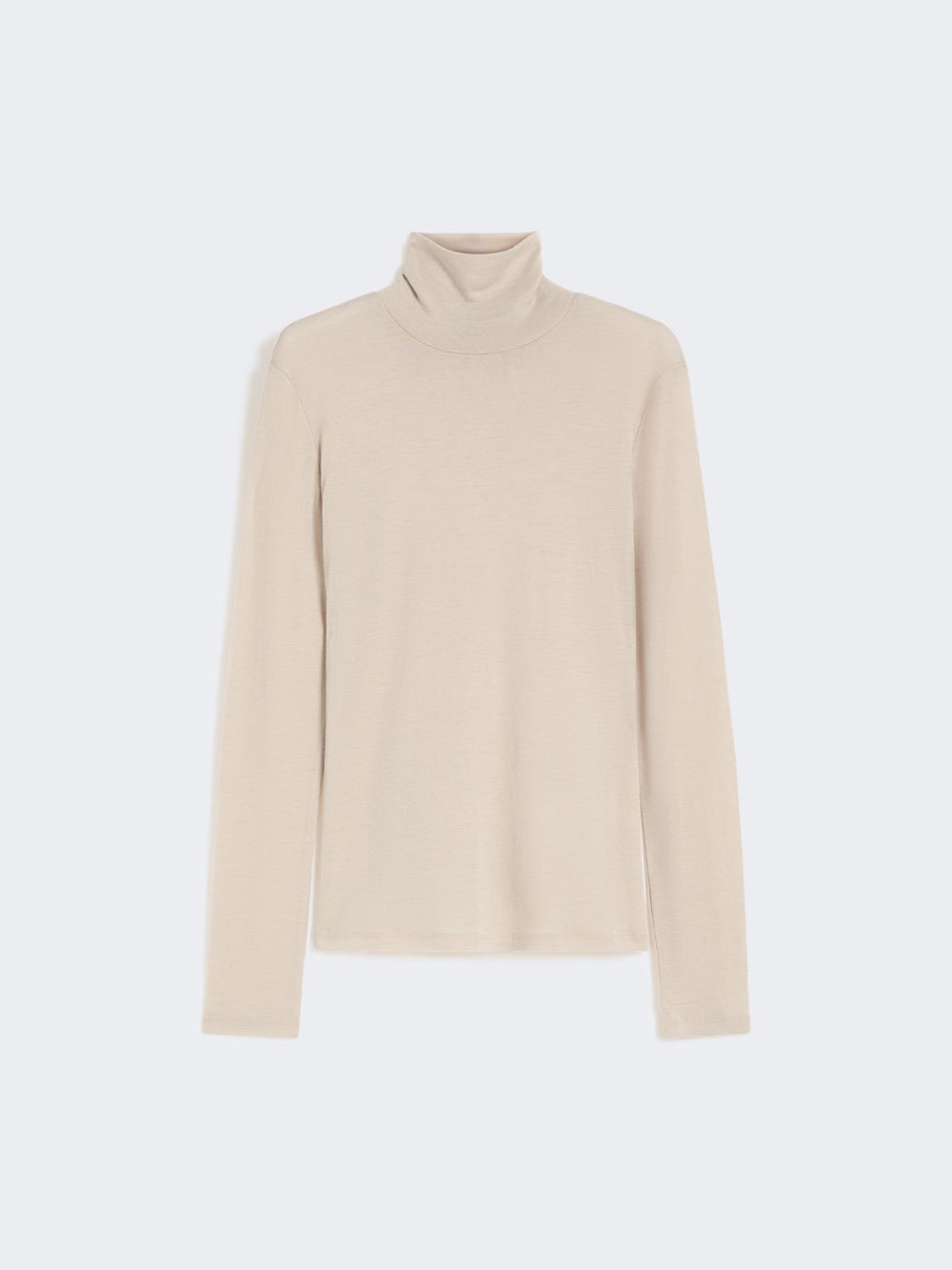 Wool and silk gauze turtleneck - Beige