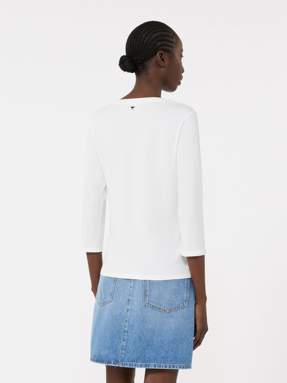 Stretch cotton T-shirt - White