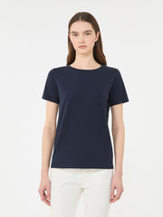 Basic cotton jersey T-shirt - Navy