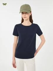 Basic cotton jersey T-shirt - Navy