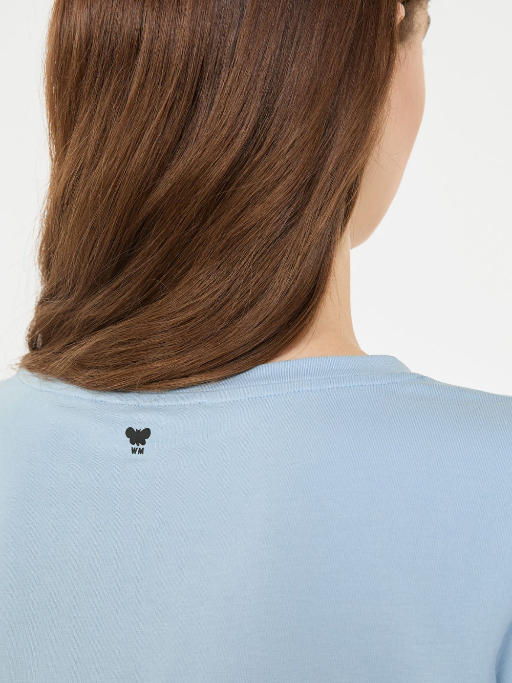 Basic cotton jersey T-shirt - Light blue