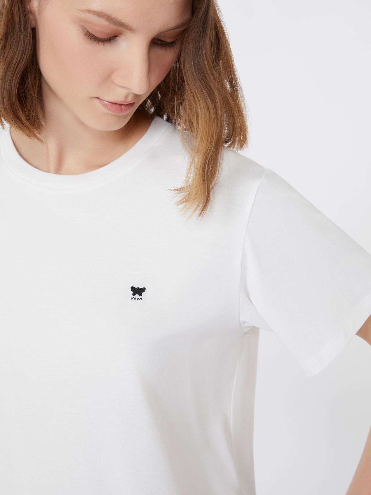 Straight-fit jersey T-shirt - White