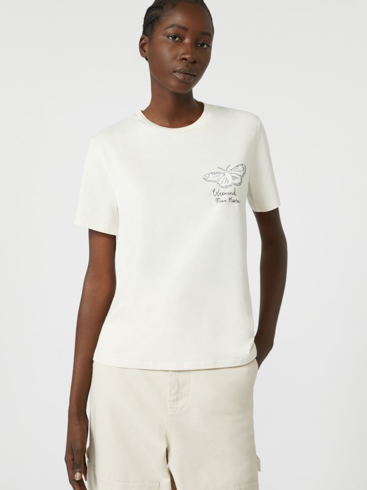 Pure cotton T-shirt - Ivory