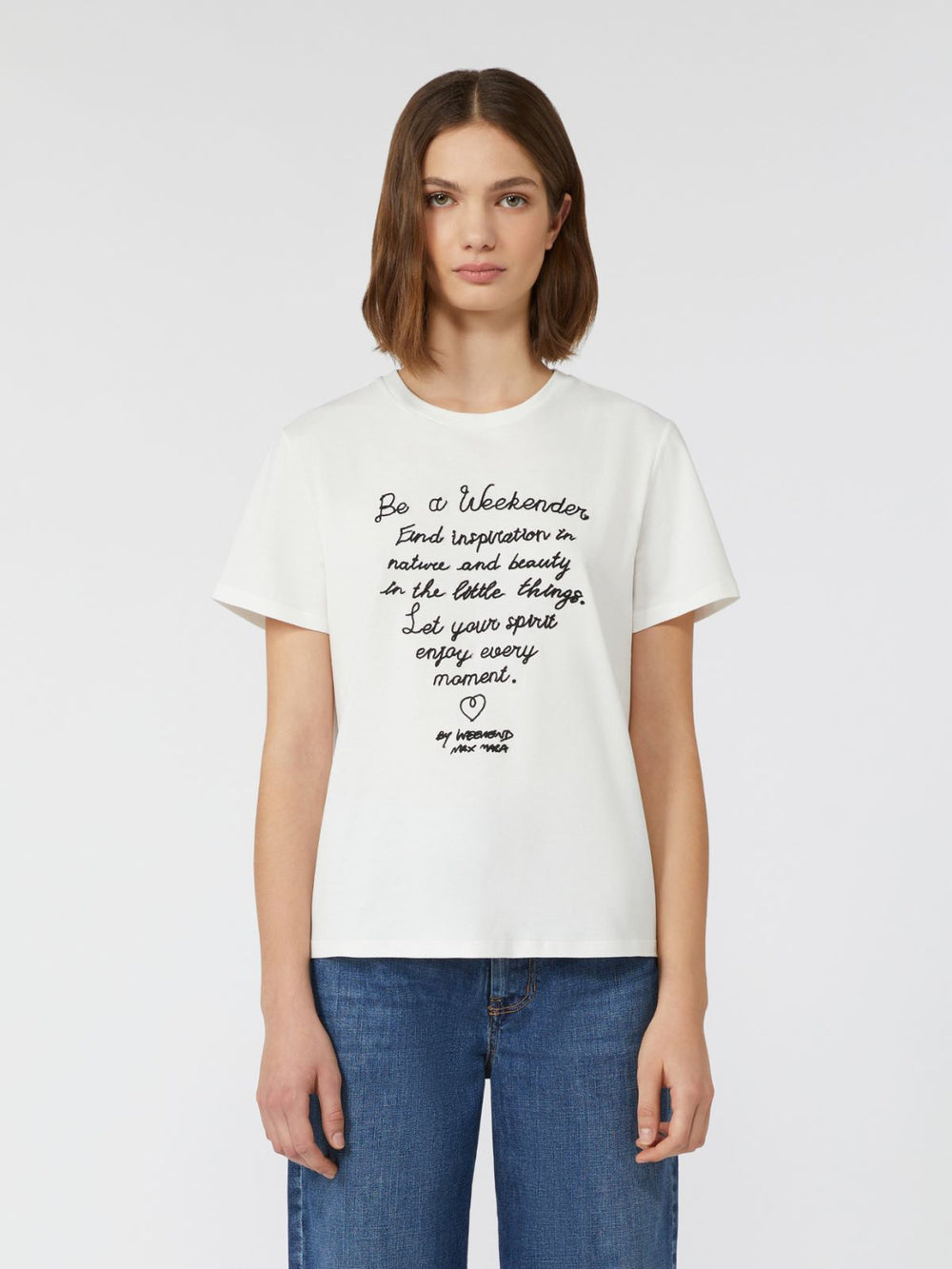 Cotton print T-shirt - White