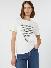 Cotton print T-shirt - White