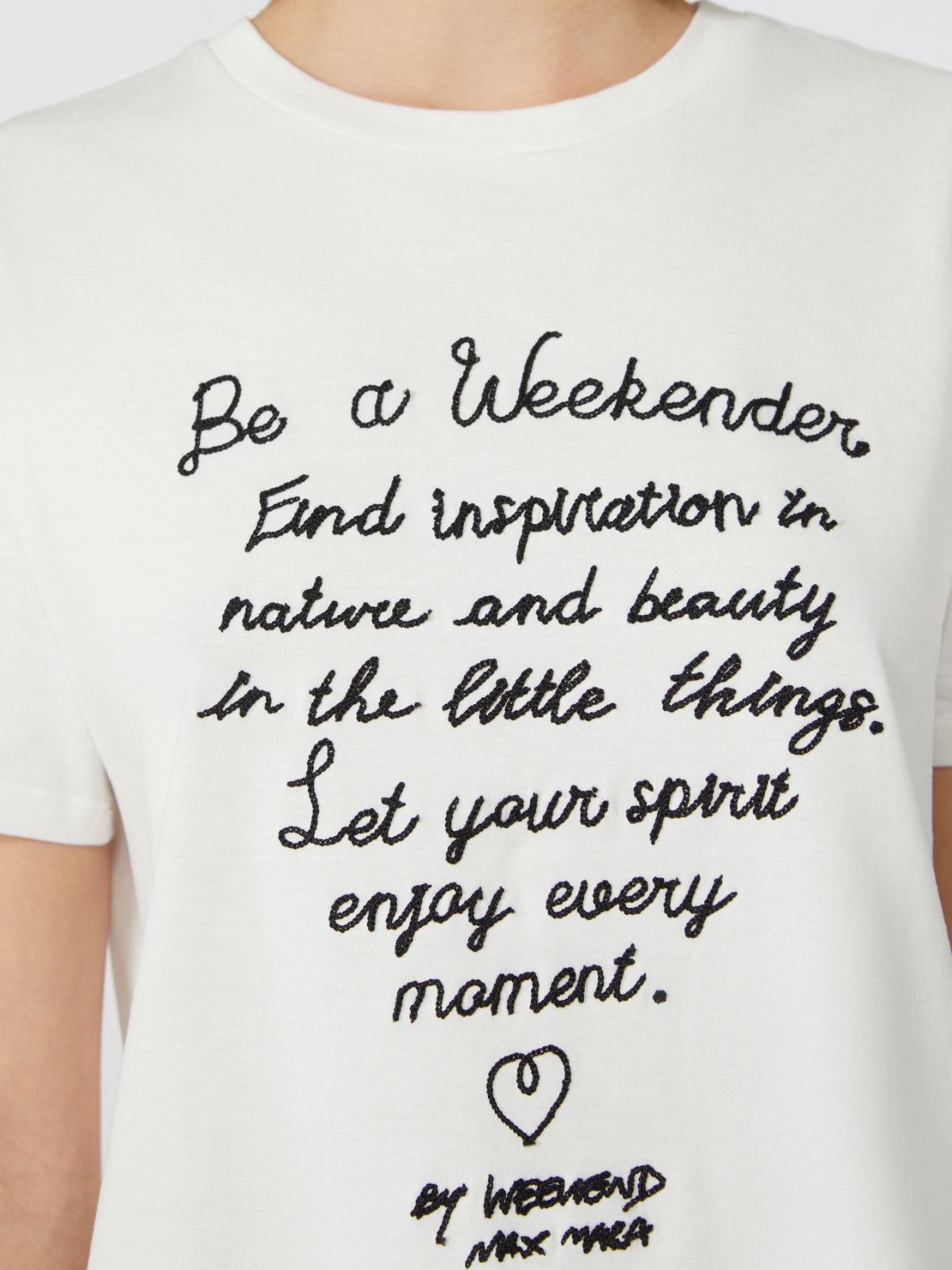 Cotton print T-shirt - White