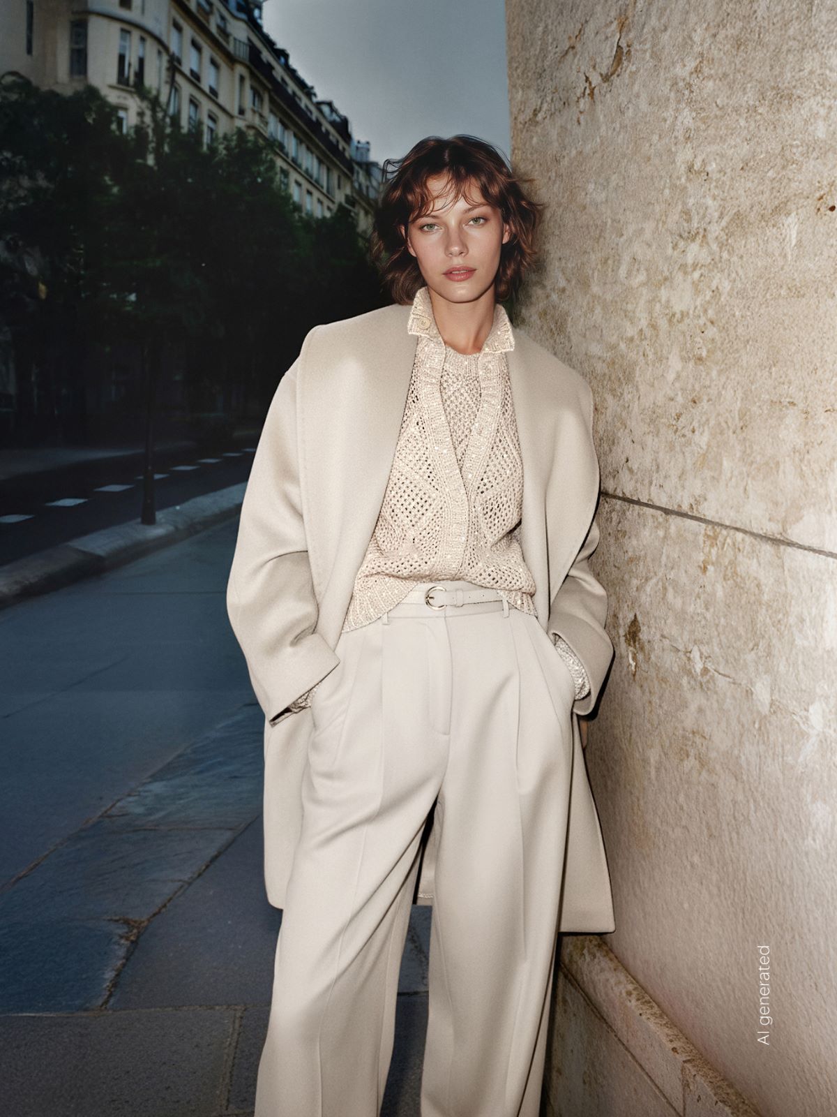 Alpaca and virgin wool coat - Beige