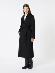 Pure virgin wool broadcloth coat - Black
