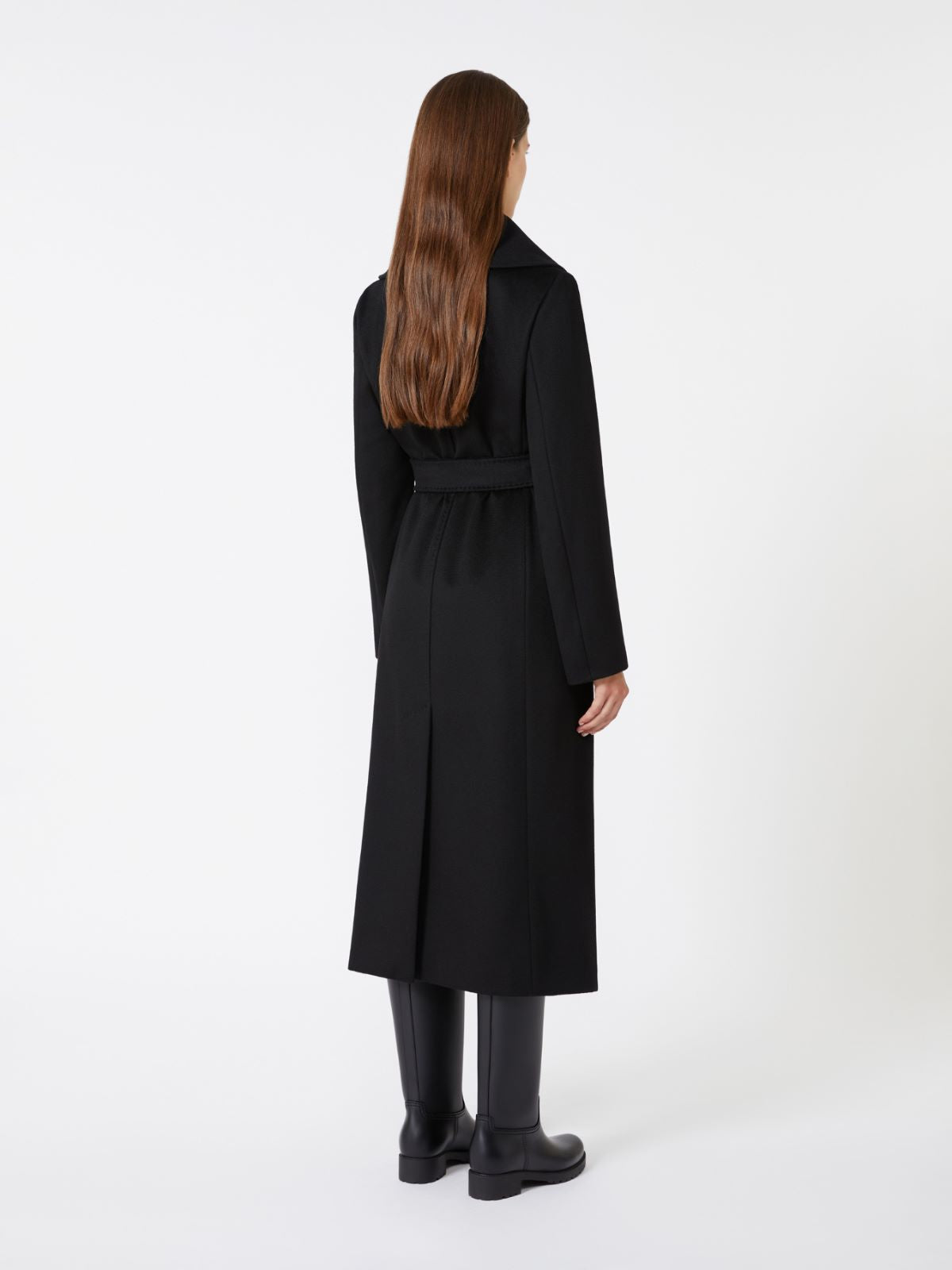 Pure virgin wool broadcloth coat - Black