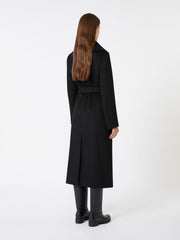 Pure virgin wool broadcloth coat - Black