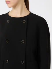 Boxy jacket in cady - Black