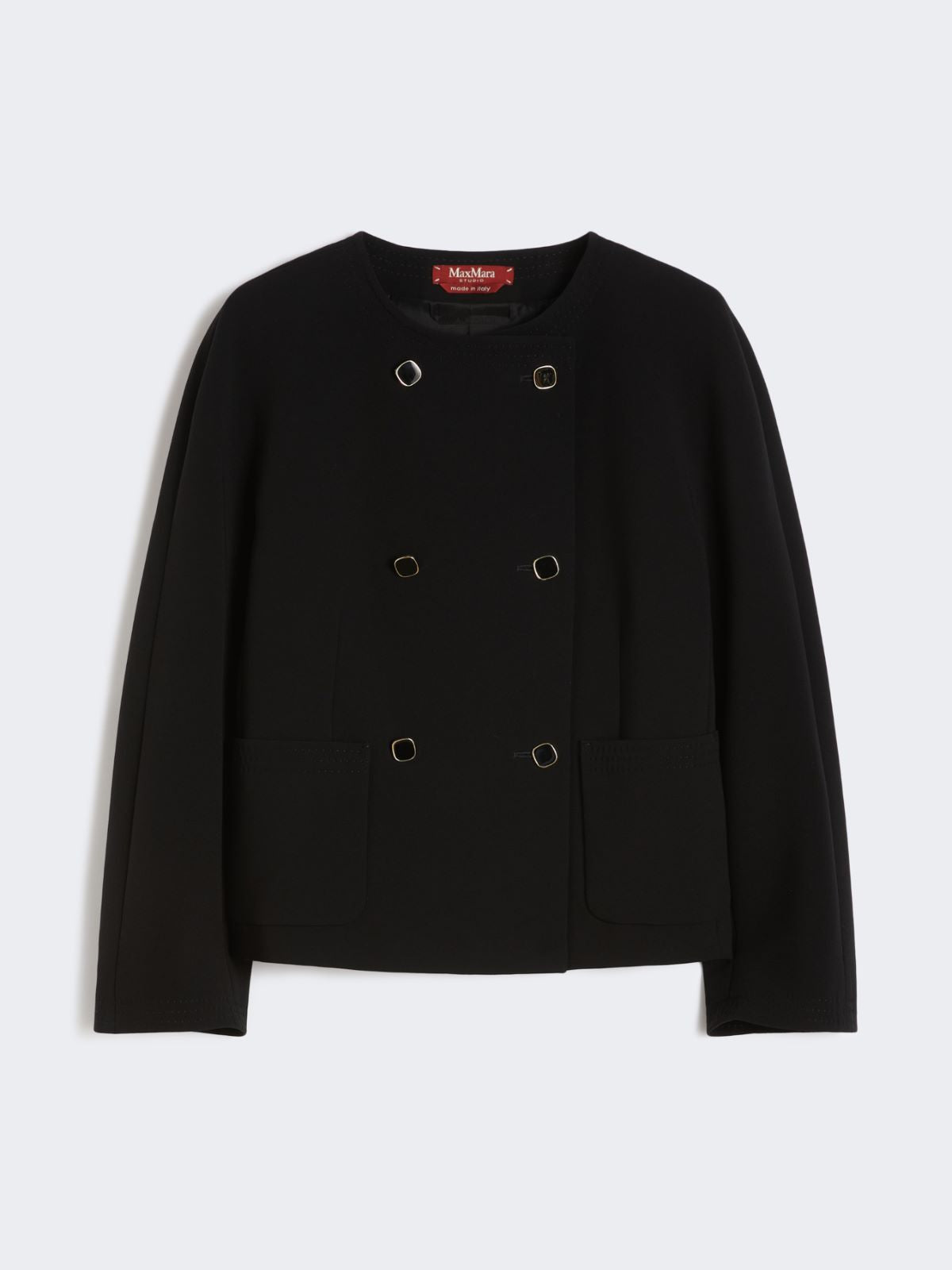 Boxy jacket in cady - Black