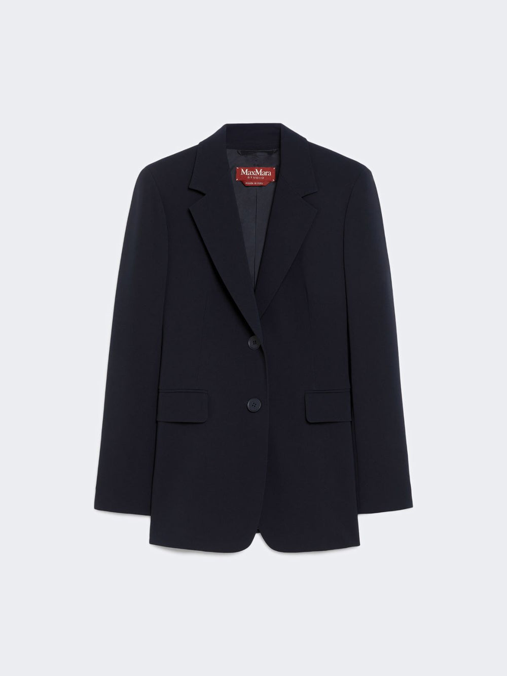 Single-breasted cady blazer - Navy