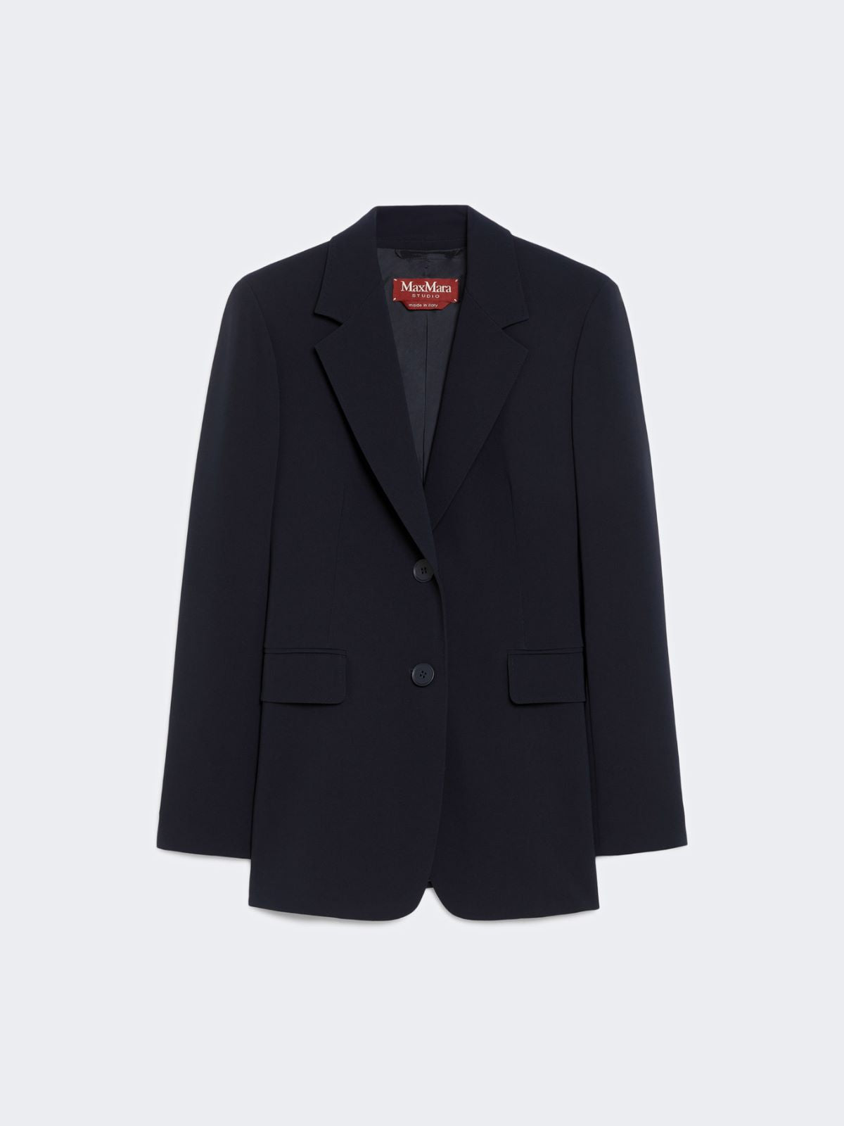 Single-breasted cady blazer - Navy